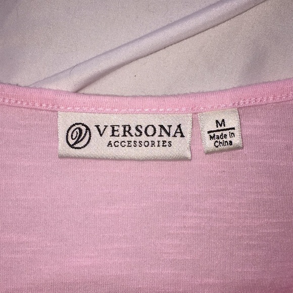 Versona Pink Embellished Tank Sz M - Picture 4 of 6